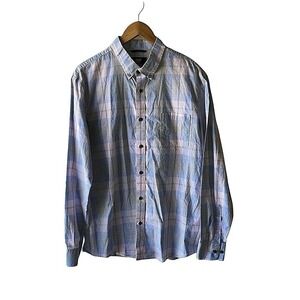 𝅺1901 Men's Size XL Trim Fit Pastel Plaid Montlake Wash Button Front Shirt